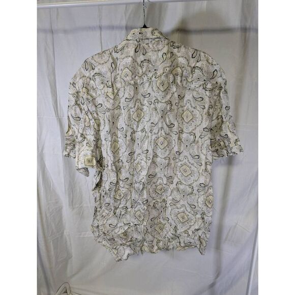 Tommy Bahama Hawaiian Shirt  Short Sleeve Button Front Linen Floral Beige Men's - Picture 2 of 5